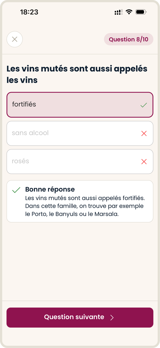 Un quiz de l'app Vino Master