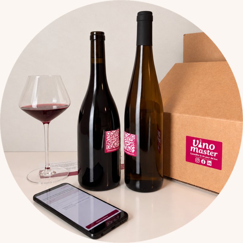 La Vino Box : 2 bouteilles de vin et un guide de dégustation